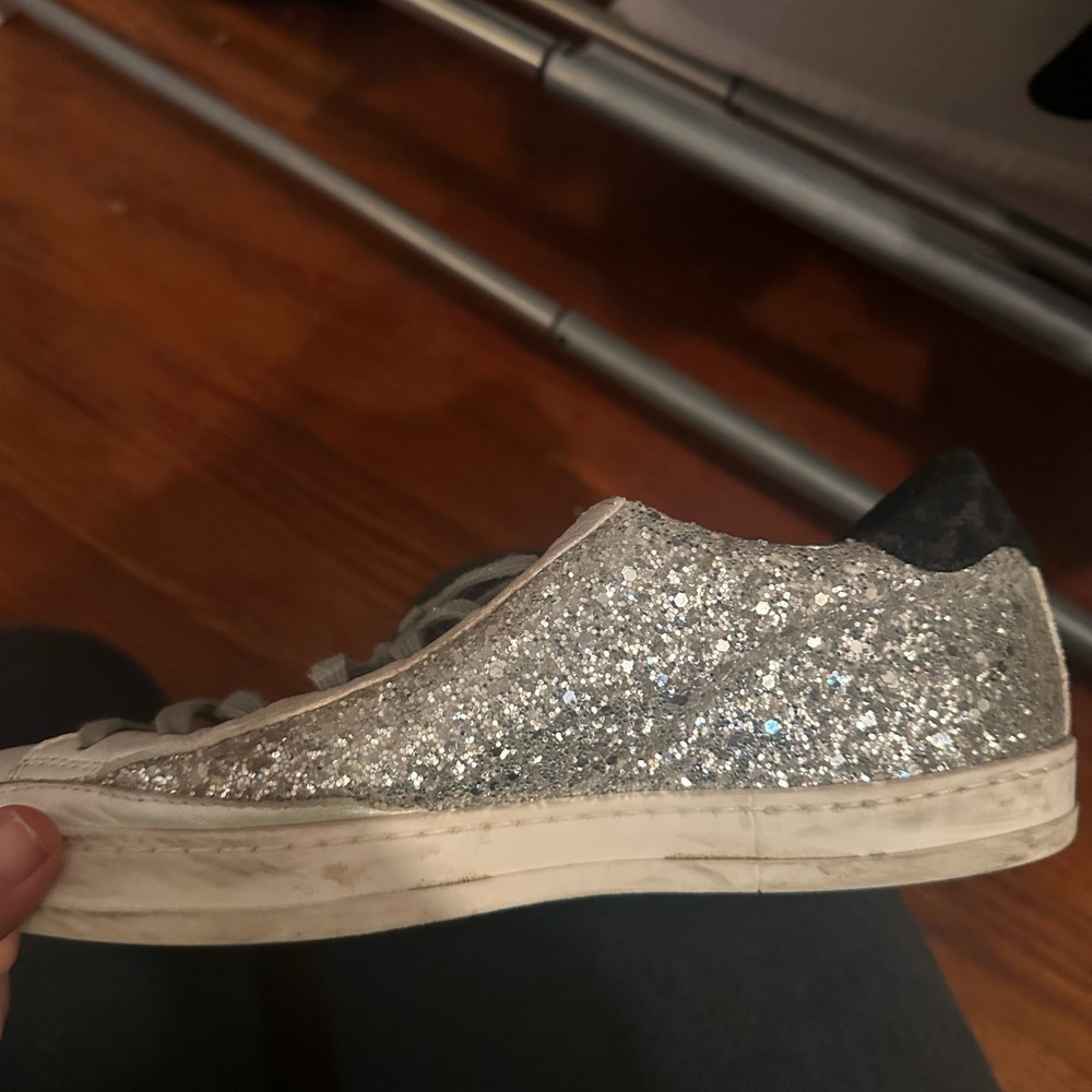 Philippe Model Silver Black Glitter Sneakers - image 4